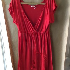 Juicy Couture tie  waist red dress sz L. Cute